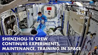 Shenzhou18 Crew Continues Experiments Maintenance Training in Space [upl. by Adnohral]