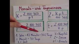 Zinsrechnung  Unterjährige Verzinsung [upl. by Maddy]