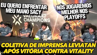 COLETIVA DE IMPRENSA DA LEVIATAN APÓS VENCER VITALITY E GARANTIR VAGA NOS PLAYOFFS DA CHAMPIONS [upl. by Alarise]