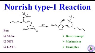 Norrish type1 reaction Basic concept Mechanism and Examples [upl. by Meehyrb225]