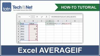 How to use the AVERAGEIF function in Excel [upl. by Fiedling529]