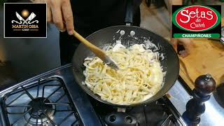 PASTA ALFREDO CON CHAMPIÑONES [upl. by Nerac]