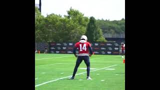 Jacoby Brissett was pumped he hit the target 😂 Patriots Training Camp Day 7 [upl. by Ladnar]