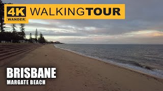 Margate Beach Walking Tour in Brisbane Australia 4K 60fps [upl. by Brenza]