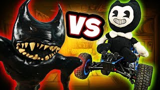 LP Movie Beast Bendy VS Plush Bendy on RC Car [upl. by Branscum]