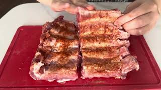 How to make BBQ ribs in the Oven  Easy Oven ribs with Black Pepper sauce [upl. by Narah]