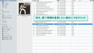 曲のいらない部分をカットする iTunes 使い方 [upl. by Gombosi]