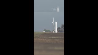 Wind Turbine Wrecked Set Ablaze In Iowa Storm [upl. by Wilson]