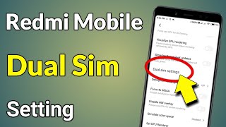 Dual Sim Settings  Redmi Dual Sim Settings  2 Sim Card Settings  Double Sim Setting [upl. by Nahtnanhoj]