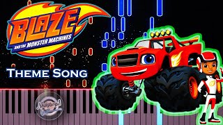 Blaze And The Monster Machines Theme Song Piano Cover and Tutorial [upl. by Sension]