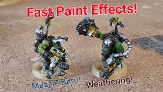 Painting Mekboyz with fast but good paint effects How to chipping muzzle burn and weathering [upl. by Averill]