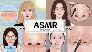 RELAX 10 MIN ASMR Blackhead amp Pimple Popping Animation  Mengs Stop Motion [upl. by Aicatsan]