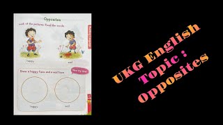 UKG English Learn Opposites [upl. by Bernardo102]