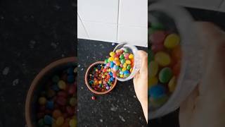 1 cup of chocolate candy on a porcelain bowl asmrsounds asmrcandy youtubeshorts chocolate [upl. by Johnette977]