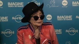 Yoko Ono in Japan promotes campaign against hunger [upl. by Suoicerp]