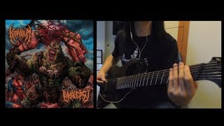 AnalepsyNew Inception of Inhuman Cryotechnologies Kraanialepsy Split guitar cover w tabs [upl. by Miculek]