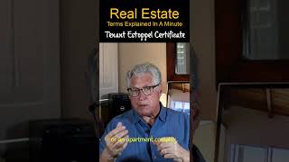 Tenant Estoppel Certificate  Real Estate Terms Explained In A Minute shorts [upl. by Graham193]