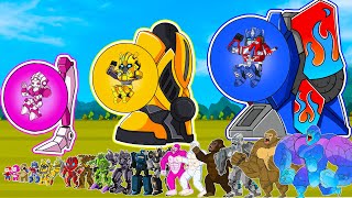 TRANSFORMERS CARTOON NETWORK Optimus Prime Revenge Bumblebee cheetah of unicron Titansaurus [upl. by Myrta940]