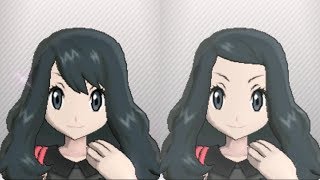 Pokémon X JPN  Coiffure Clips Salon  Black Hair Please [upl. by Llecrep]