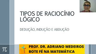 TIPOS DE RACIOCÍNIO LÓGICO DEDUÇÃO INDUÇÃO E ABDUÇÃO [upl. by Dnar706]