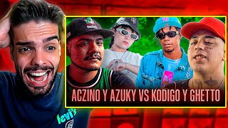 🔥ACZINO y AZUKY VS KODIGO y GHETTO🔥 MUY ÉPICO [upl. by Nanah]