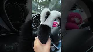 The installation is very simple The winter warm plush steering wheel cover is not picky about t [upl. by Nordna]