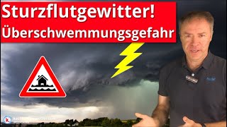 Sturzflutgewitter mit Überschwemmungs und Unwettergefahr [upl. by Line570]