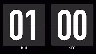 1 minute countdown timer  flip clock [upl. by Concettina]