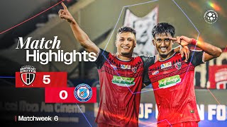 Match Highlights  NorthEast United FC 50 JamshedpurFC  MW 6  ISL 202425 [upl. by Anikal]