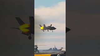 Engine Fire on F35 Jet Fighter landing on an Aircraft Carrier [upl. by Oremor]