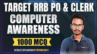 TARGET RRB PO amp CLERK  COMPUTER AWARENESS  1000 MCQ BY PRITHIVI RAJ [upl. by Andromeda]