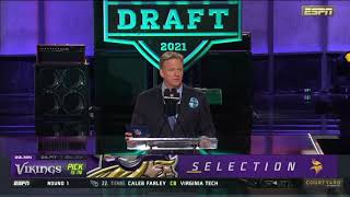 Vikings Draft Christian Darrisaw with the 23rd Overall Pick  2021 NFL Draft Highlights [upl. by Gersham519]