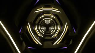 Mesmerizing yellow and light purple pulsing neon dark tunnel charismas background newyear2025 [upl. by Robinett577]