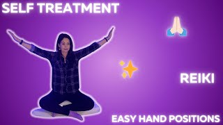 Self treatment Reiki easy hand positions reiki reikihealing reikiselftreatment￼ [upl. by Ennylcaj455]