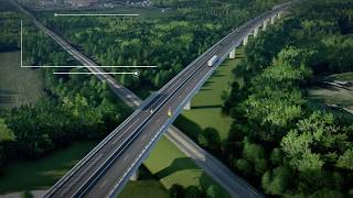 A85  le doublement du Viaduc de Langeais en réalité virtuelle [upl. by Wynny177]