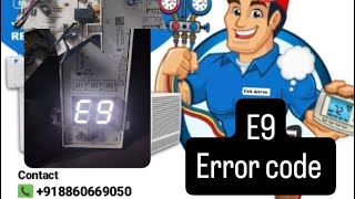 split 👉ac me E9 👈error code kyu ata hai 😞iska ek hi solutions hai 🎥✍️ [upl. by Artim]