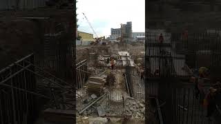 Install rebar for water tank works [upl. by Oirasor]