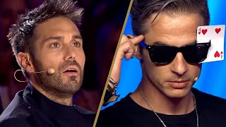 Spanish Magician CATCHES Card in SUNGLASSES on Spains Got Talent [upl. by Lidda]