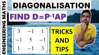 DIAGONALISATION OF 3x3STEP WISE EXPLANATIONTRICKS AND TIPSMATHSPEDIA [upl. by Oria]