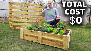 How to Build a Mini RAISED BED Using ONE PALLET FREE Backyard Gardening [upl. by Carol-Jean]