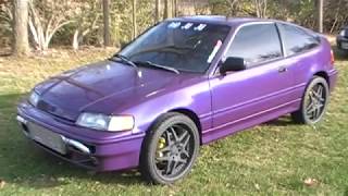 EMUSA Turbo Boosted CRX 20psi with a D15B2 EMUSA Civic Turbo Kit RIDE ALONG [upl. by Homovec]