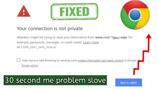 101 fixed ✔️  your connection is not private google chrome [upl. by Rockel]