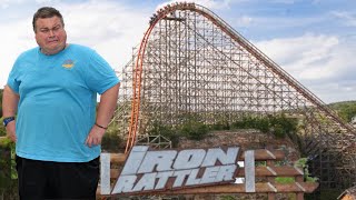 Fat Testing The Iron Rattler Roller Coaster at Six Flags Fiesta Texas [upl. by Stilwell]