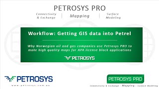 Petrosys PRO Workflow Getting GIS data into Petrel [upl. by Adnhoj16]