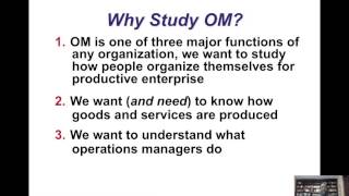 Introduction to Operations Management Part 1 [upl. by Dlanigger70]