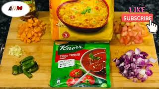 Masala OATS Recipe With Knor Tomato Soup  Masala Oats Recipe for Weight LOSS How to make Oats [upl. by Penland]