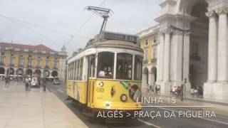 Eléctricos da Lisboa  Praça do Comércio Linha 15 [upl. by Floris]