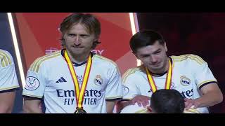 Trophy Ceremony  Spanish Super Cup Final  Real Madrid 41 Barcelona  2024 [upl. by Rudyard]