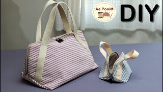 DIY Open Wide Zipper Tote Bag  Larger version [upl. by Aisinoid]