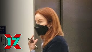 Marcia Cross Keeps It Safe And Stylish at LAX Masked Up PostCancer Remission [upl. by Ecilayram]